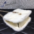 Valentino Rockstud Fur Bag 21cm white 